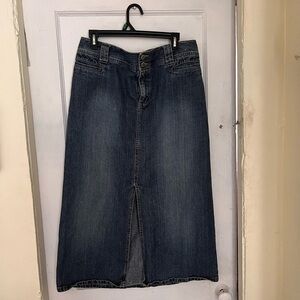 Denim Maxi Skirt Faded Glory Size 12